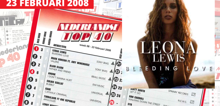 23 februari 2008: Leona Lewis op 1