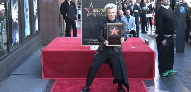 Billy Idol geëerd met ster op Hollywood Walk Of Fame
