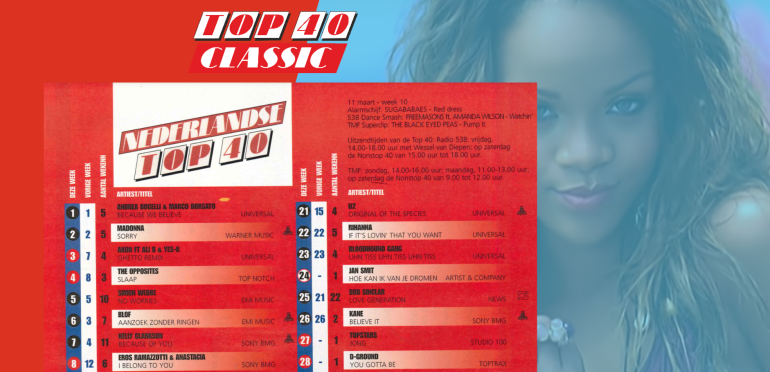 Top 40 Classic: Rihanna blijft met tweede Top 40-hit plakken
