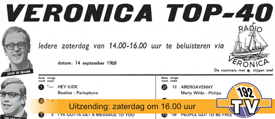 192TV: De Top 40 van 14 september 1968