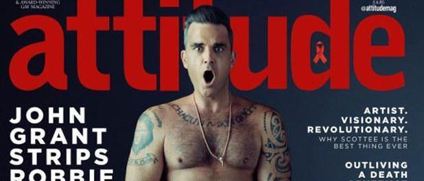Robbie Williams naakt in gay magazine