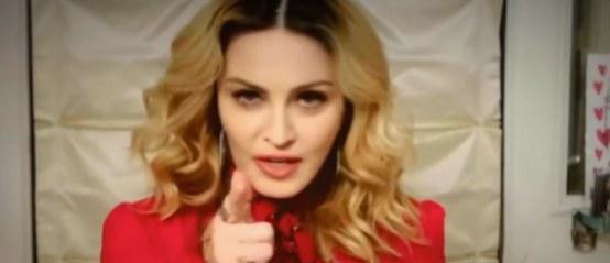 Madonna gleed van berg
