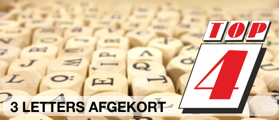 Top 4: Afkortingen met drie letters