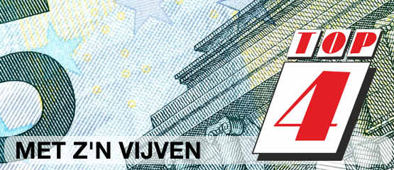 Top 4: Met z`n vijven