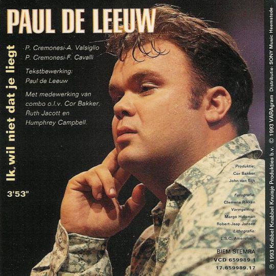 Coverafbeelding Paul De Leeuw/ Annie De Rooy - Ik Wil Niet Dat Je Liegt/ Waarheen Waarvoor